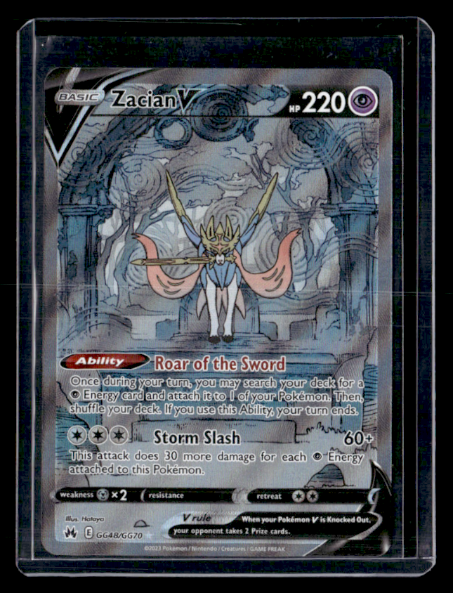Zacian V Holo Ultra Rare SWSH Crown Zenith Galarian Gallery GG48/GG70 NM