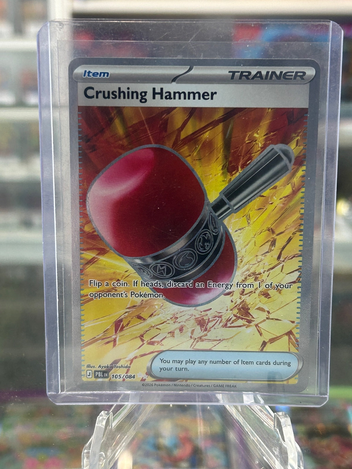 Crushing Hammer Holo Ultra Rare ME05: Pitch Black 105/084 NM