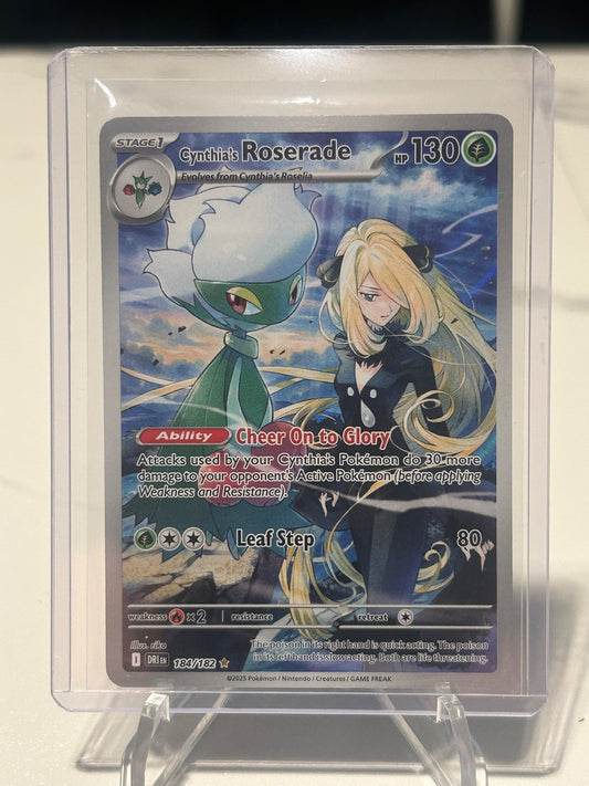 Cynthia's Roserade Holo Illustration Rare SV10: Destined Rivals 184/182 NM