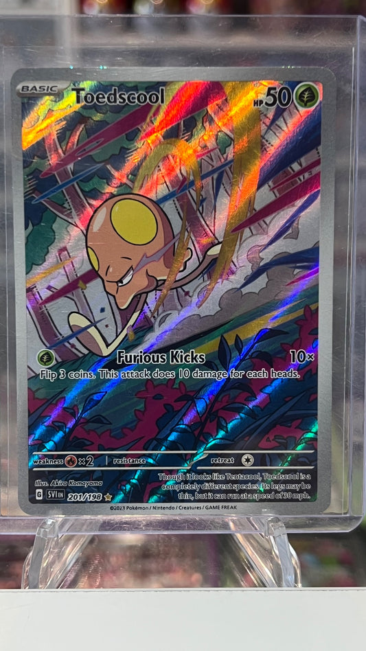 Toedscool - Holo Illustration Rare SV01: Scarlet & Violet Base Set 201/198 NM