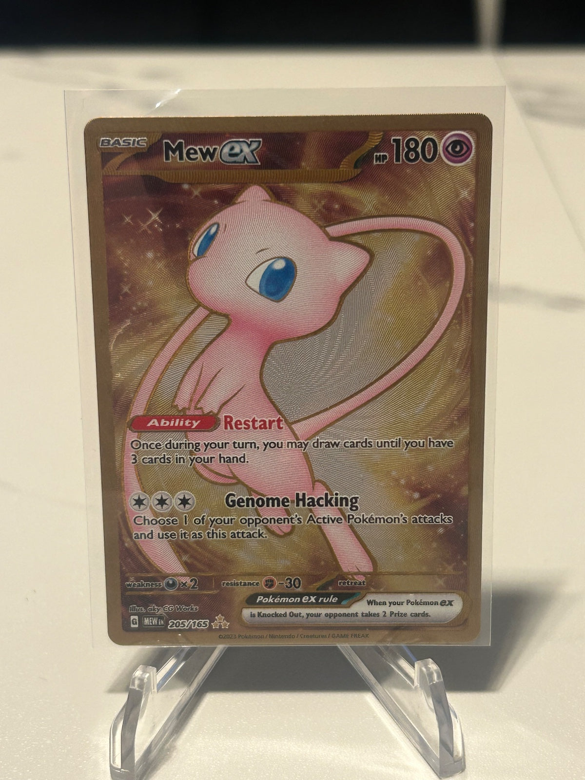 Mew ex - (151 Metal Card) Double Rare SV: Scarlet & Violet 151 205/165 NM