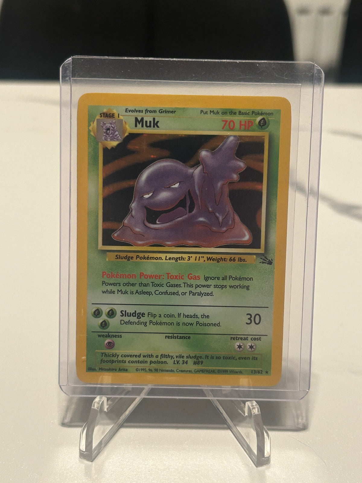 Muk (13) Unlimited Holo Holo Rare Fossil 13/62 NM