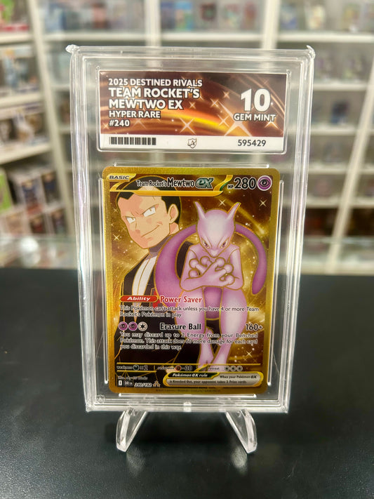 ACE 10 Team Rocket’s Mewtwo EX 240/182 Graded Pokemon Card
