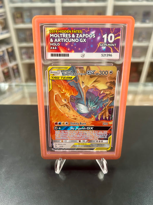ACE 10 Moltres & Zapdos & Articuno GX 44/68 With Guard Graded Pokemon Card