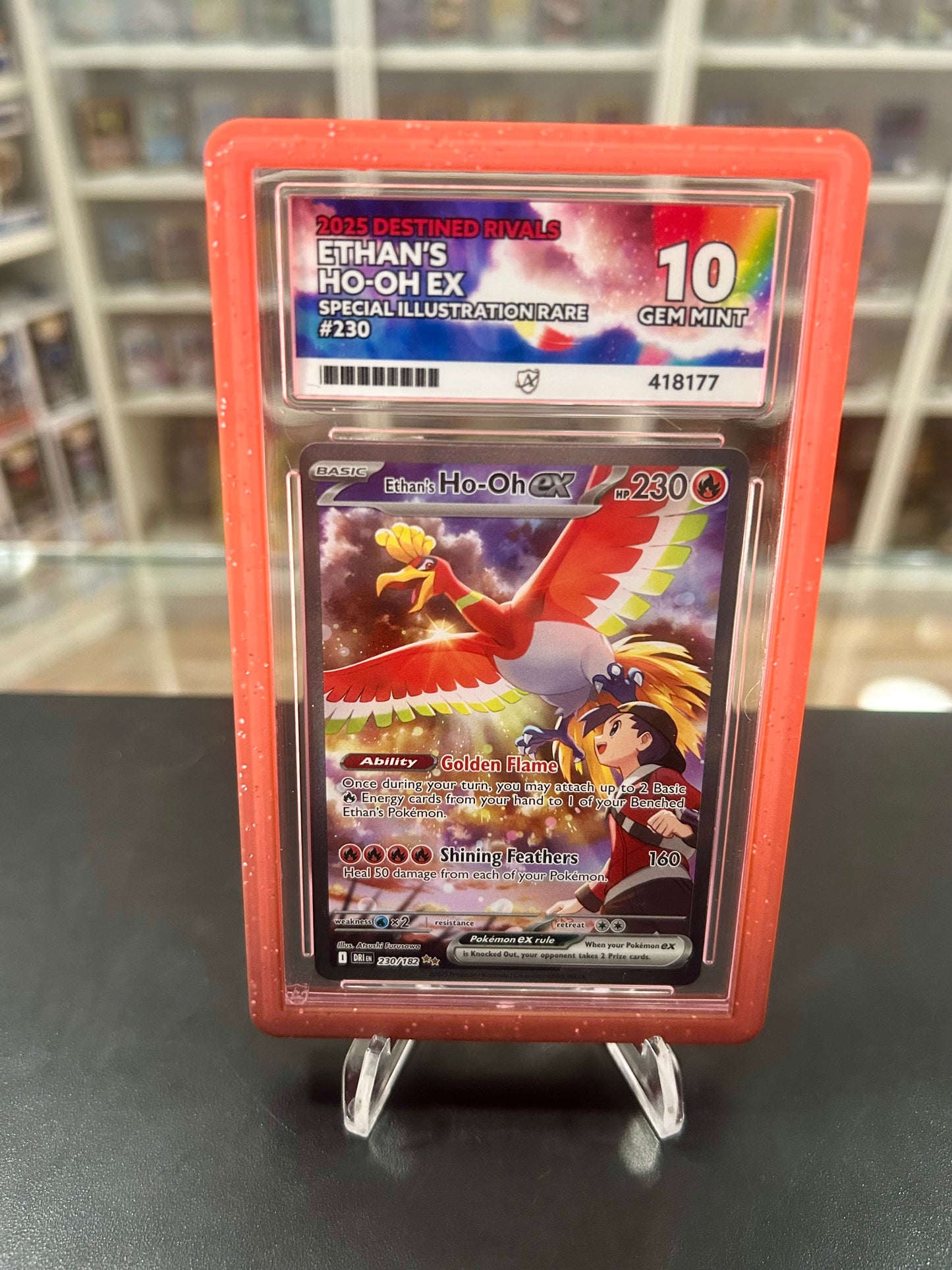 ACE 10 Ethan’s Ho-Oh EX 230/182 With Guard Graded Pokemon Card
