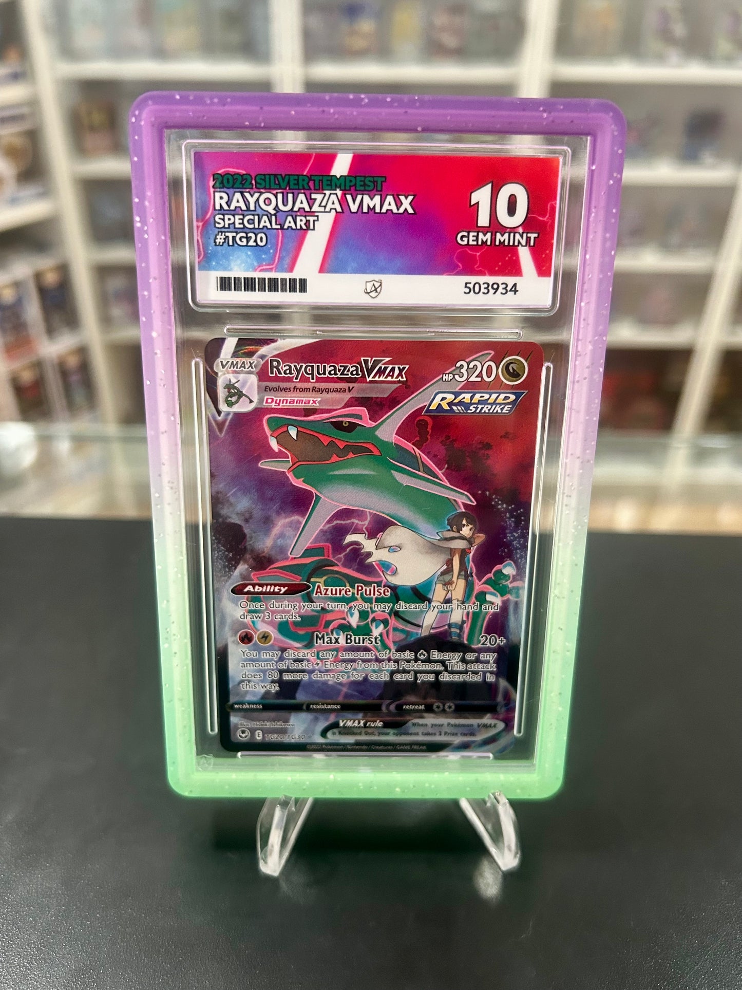 ACE 10 Rayquaza VMAX TG20 With Guard Graded Pokemon Card