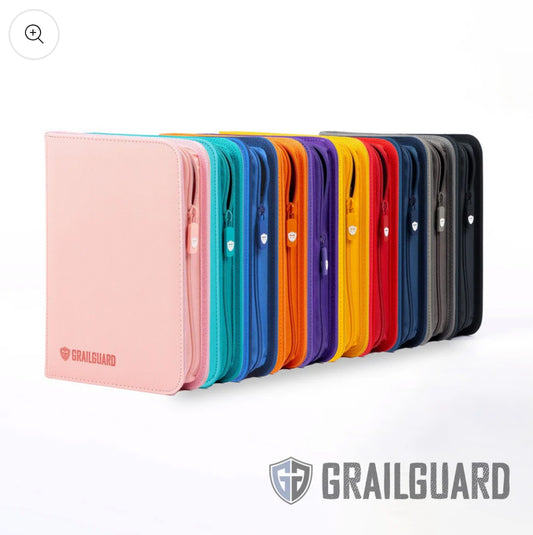 Grail Guard 4-Pocket Premium ZIP Trading Card Binder 9 Colours to Choose From