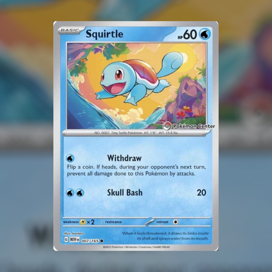 Squirtle 007/165 Pokemon Center NM