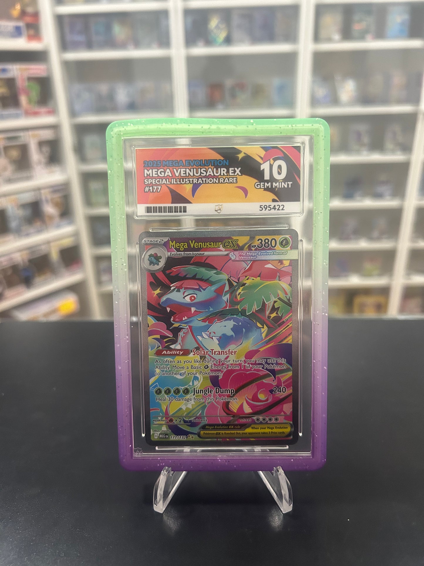 ACE 10 Mega Venusaur EX 177/132 With Guard Graded Pokemon Card