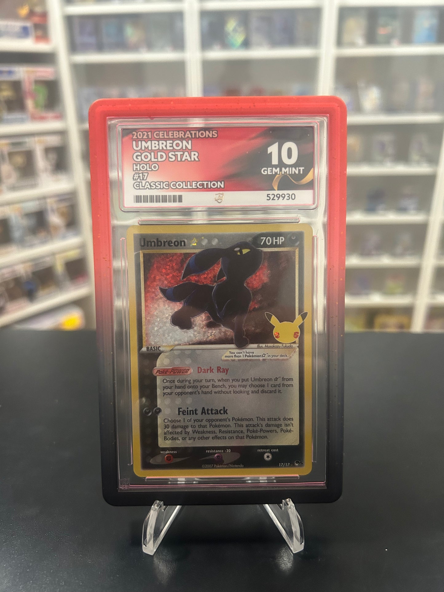 ACE 10 Umbreon 17/17 Celebrations With Guard Graded Pokemon Card