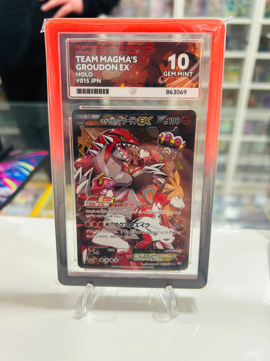 ACE 10 Team Magma's Groudon EX 015/034 Graded Pokemon Card
