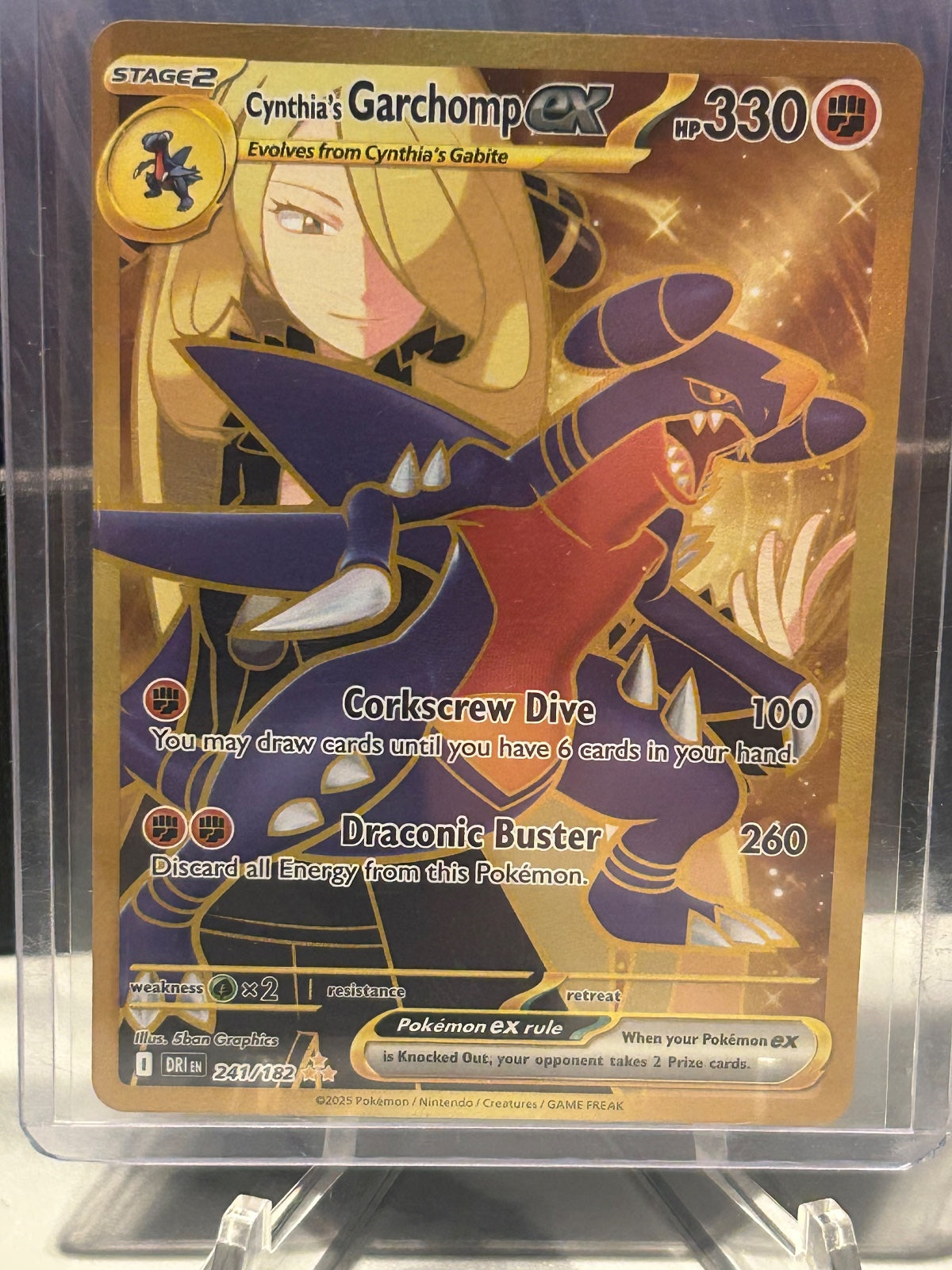 Cynthia's Garchomp ex - Holo Hyper Rare SV10: Destined Rivals 241/182 NM