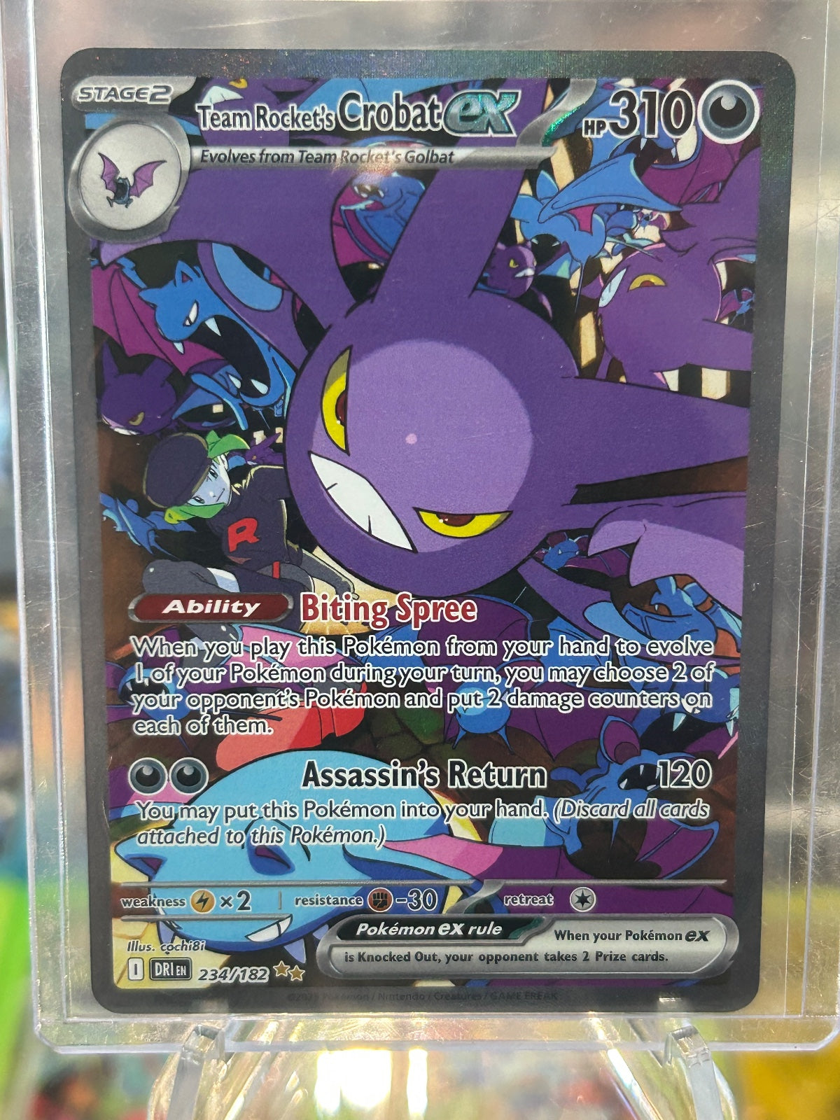 Team Rocket's Crobat ex Special Illustration Rare Destined Rivals 234/182 NM