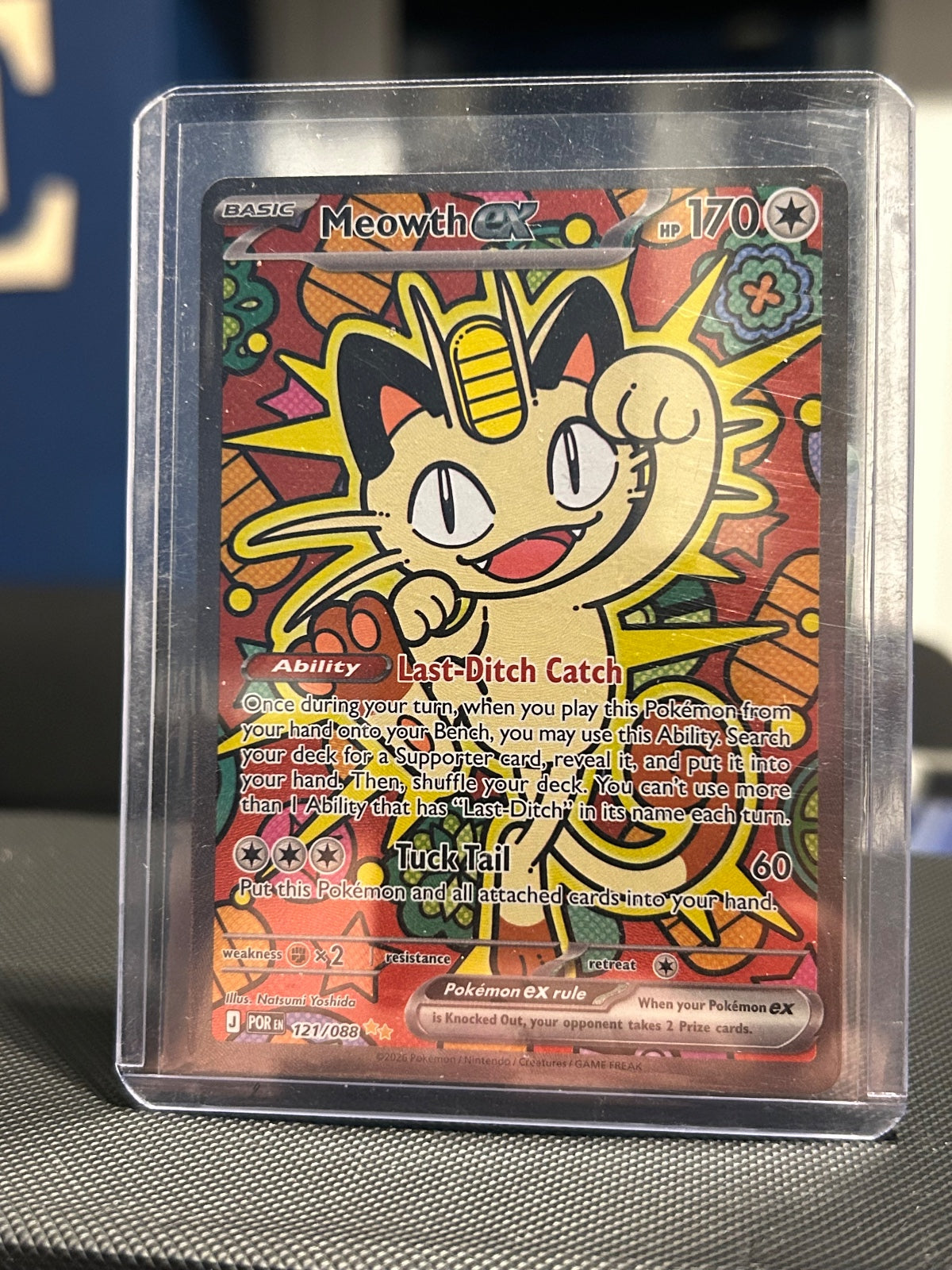 Meowth ex Holo Special Illustration Rare ME03: Perfect Order 121/088 NM