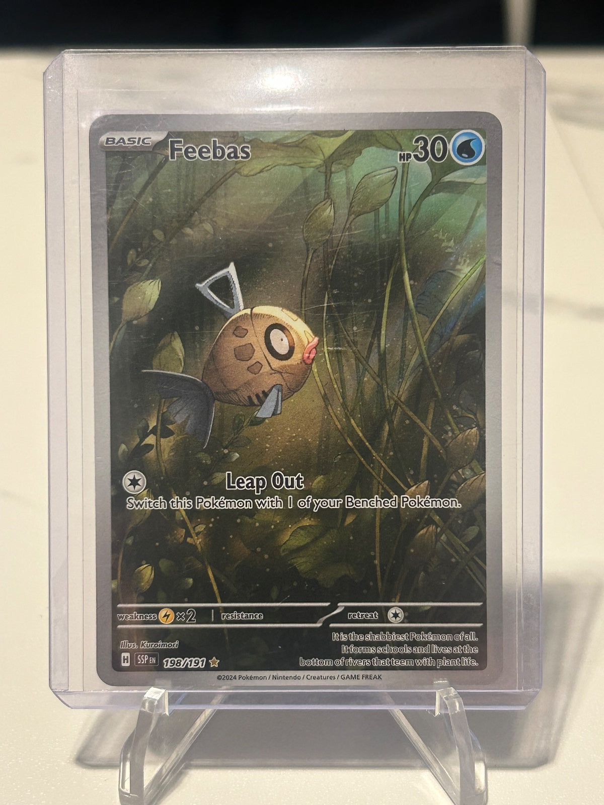 Feebas - Holo Illustration Rare SV08: Surging Sparks 198/191 NM