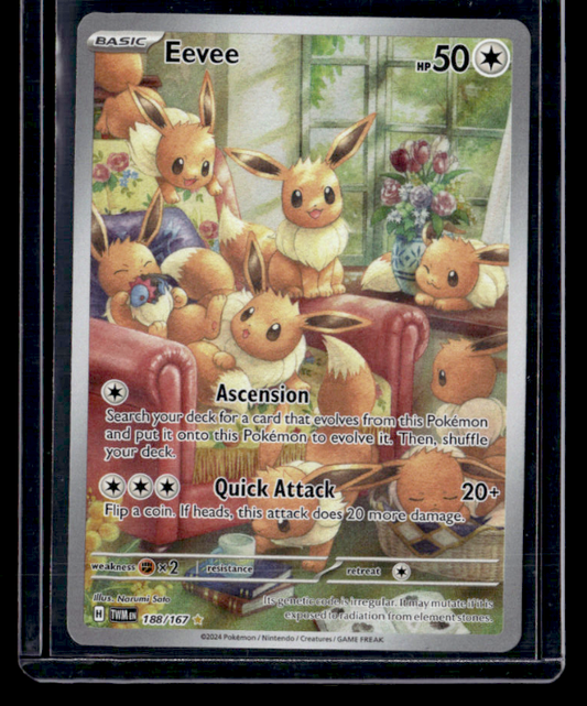 Eevee Holo Illustration Rare SV06: Twilight Masquerade 188/167 NM