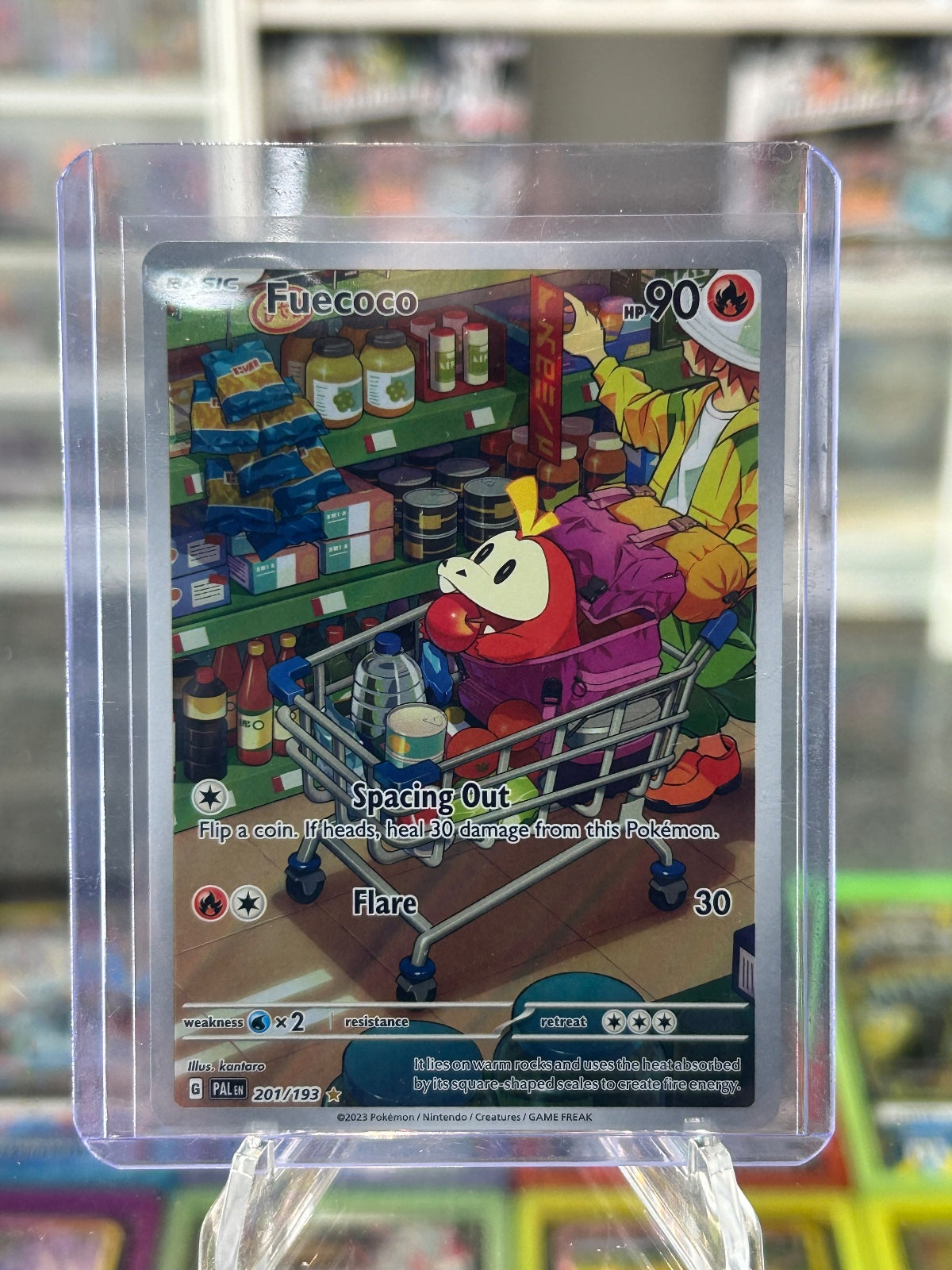 Fuecoco Holo Illustration Rare SV02: Paldea Evolved 201/193 NM