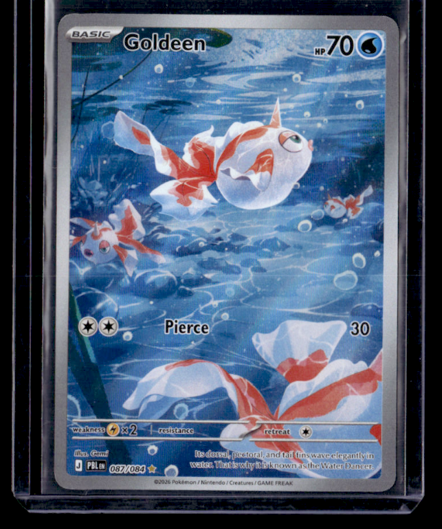 Goldeen Holo Illustration Rare ME05: Pitch Black 087/084 NM