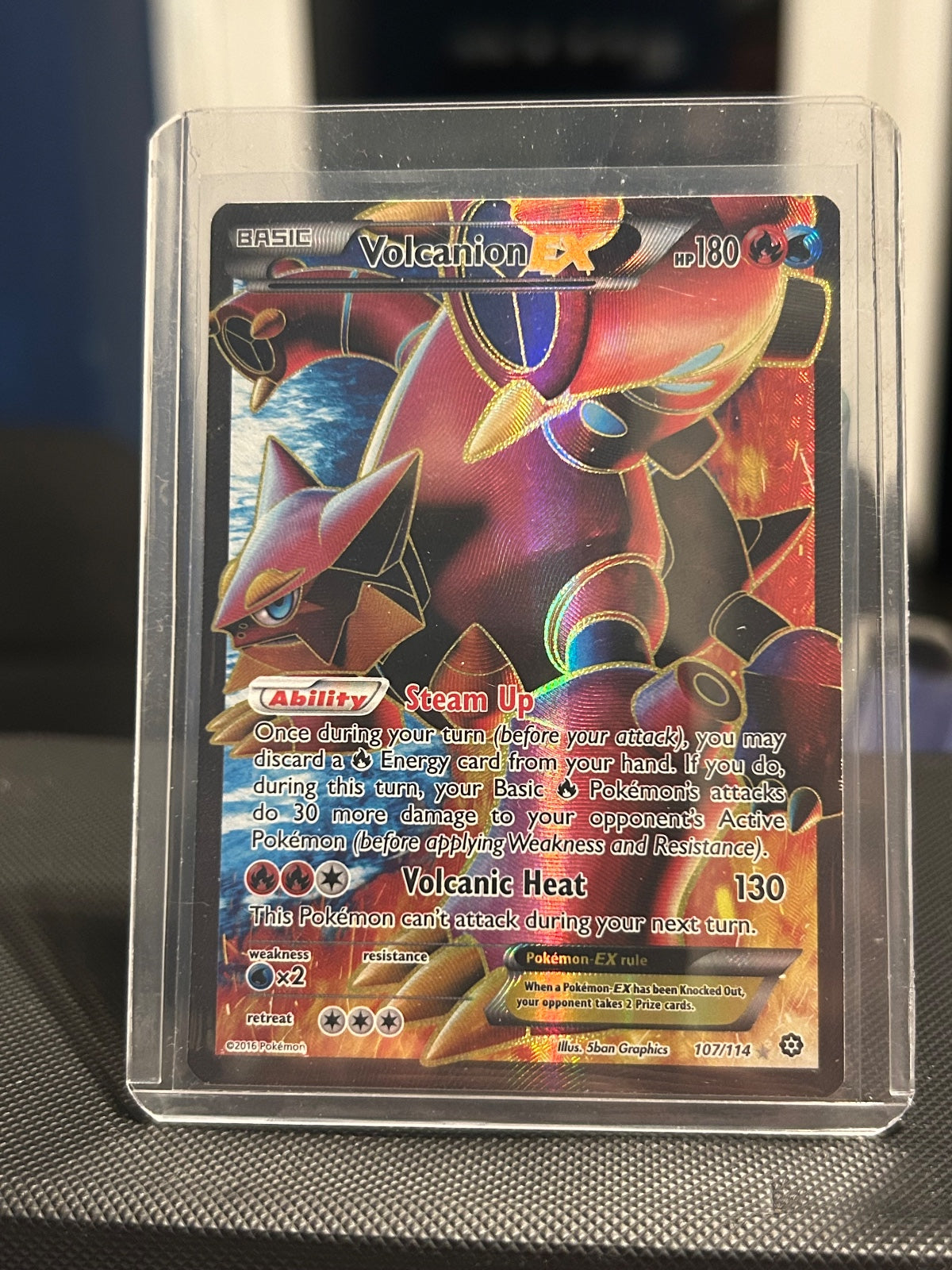 Volcanion EX (Full Art) Holo Ultra Rare XY - Steam Siege 107/114 NM