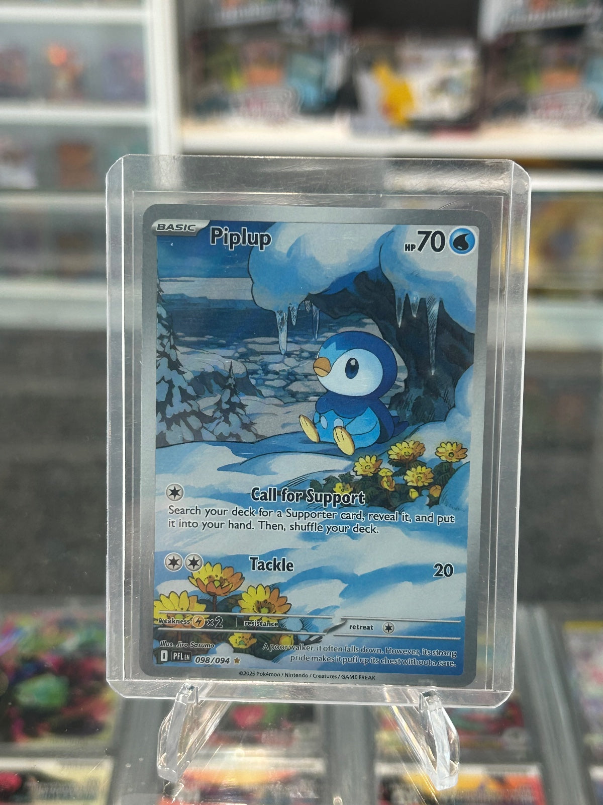 Piplup Holo Illustration Rare ME02: Phantasmal Flames 098/094 NM