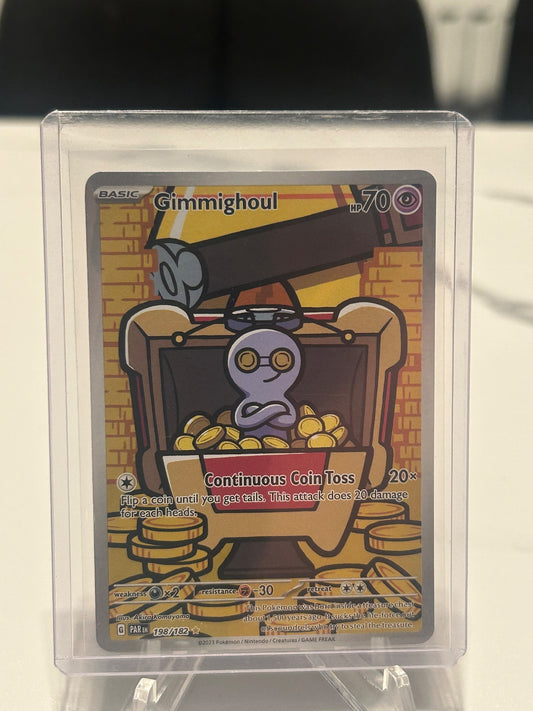 Gimmighoul Holo Illustration Rare SV04: Paradox Rift 198/182 NM