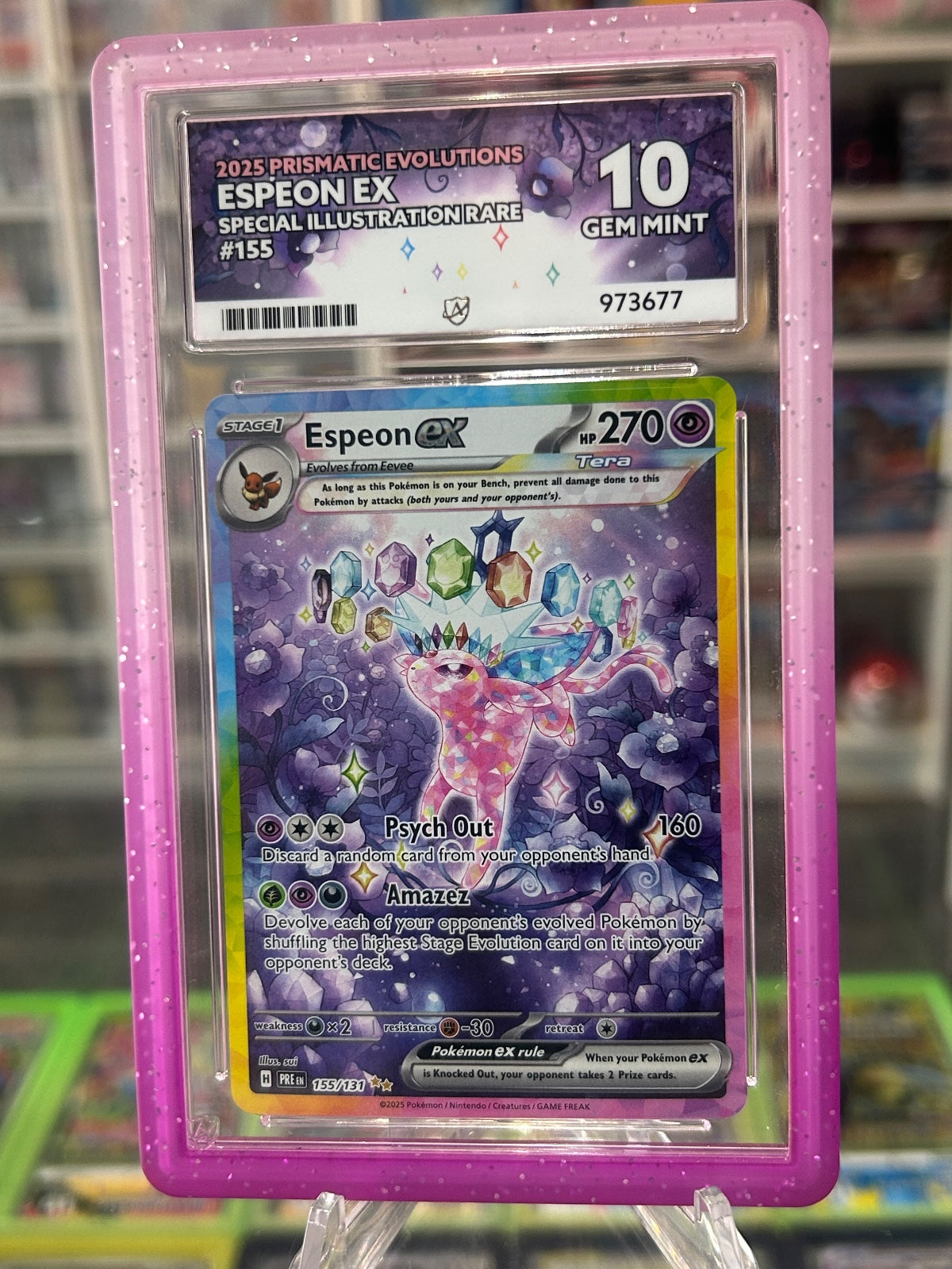ACE 10 Espeon ex - Special Illustration Rare SV Prismatic Evolutions 155/131 NM