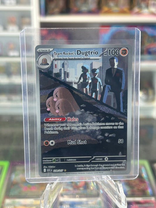 Team Rocket's Dugtrio Holo Illustration Rare ME: Ascended Heroes 239/217 NM