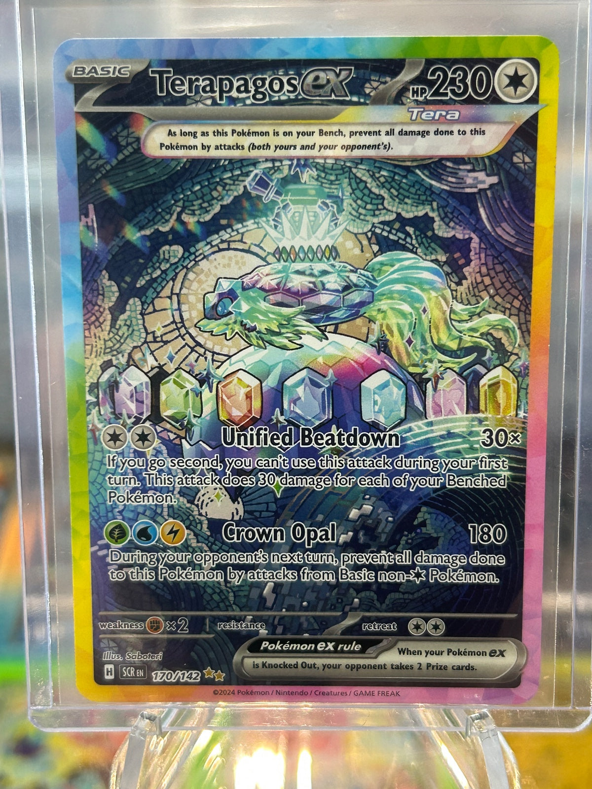 Terapagos ex Holo Special Illustration Rare SV07: Stellar Crown 170/142 NM