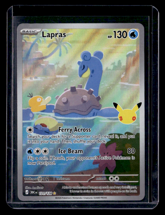 Lapras Illustration Rare ME: 30th Celebration 131/128 NM