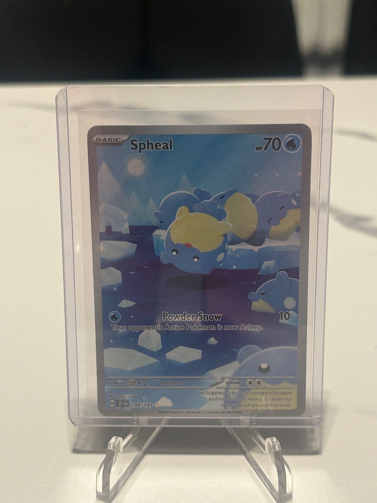Spheal - Holo Illustration Rare SV08: Surging Sparks 199/191 NM