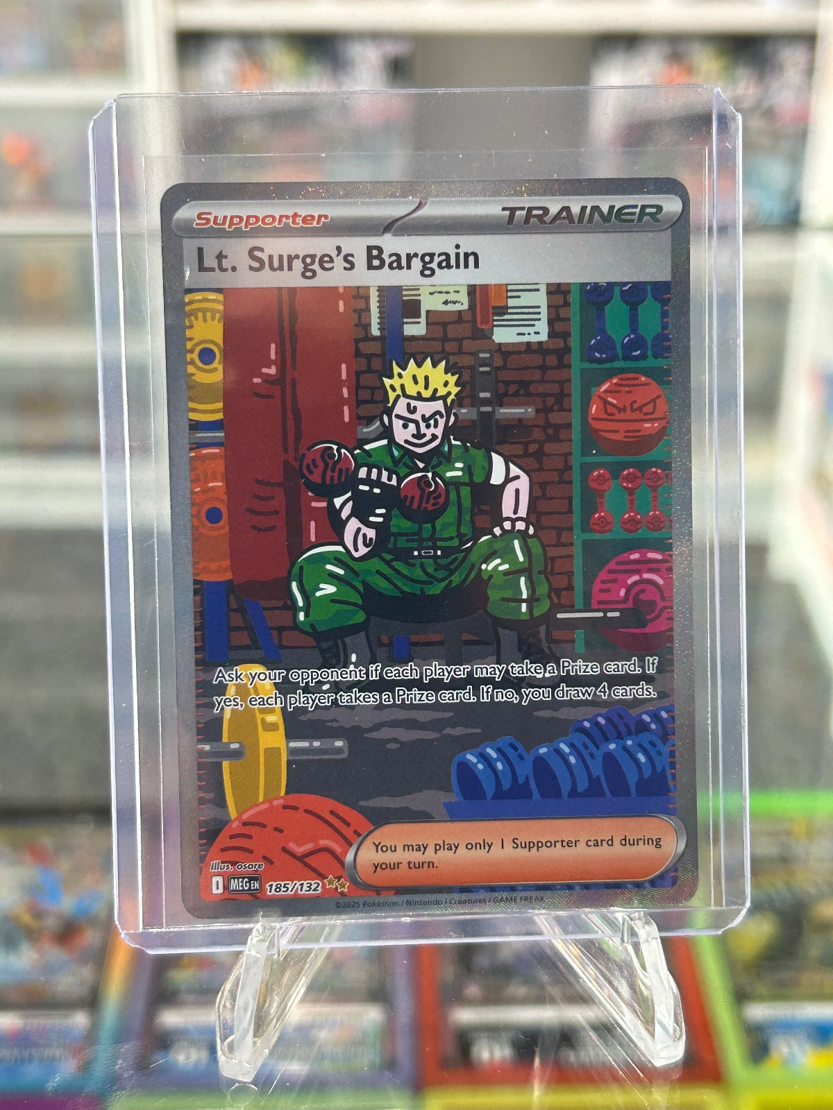 Lt. Surge's Bargain Special Illustration Rare ME01: Mega Evolution 185/132 NM