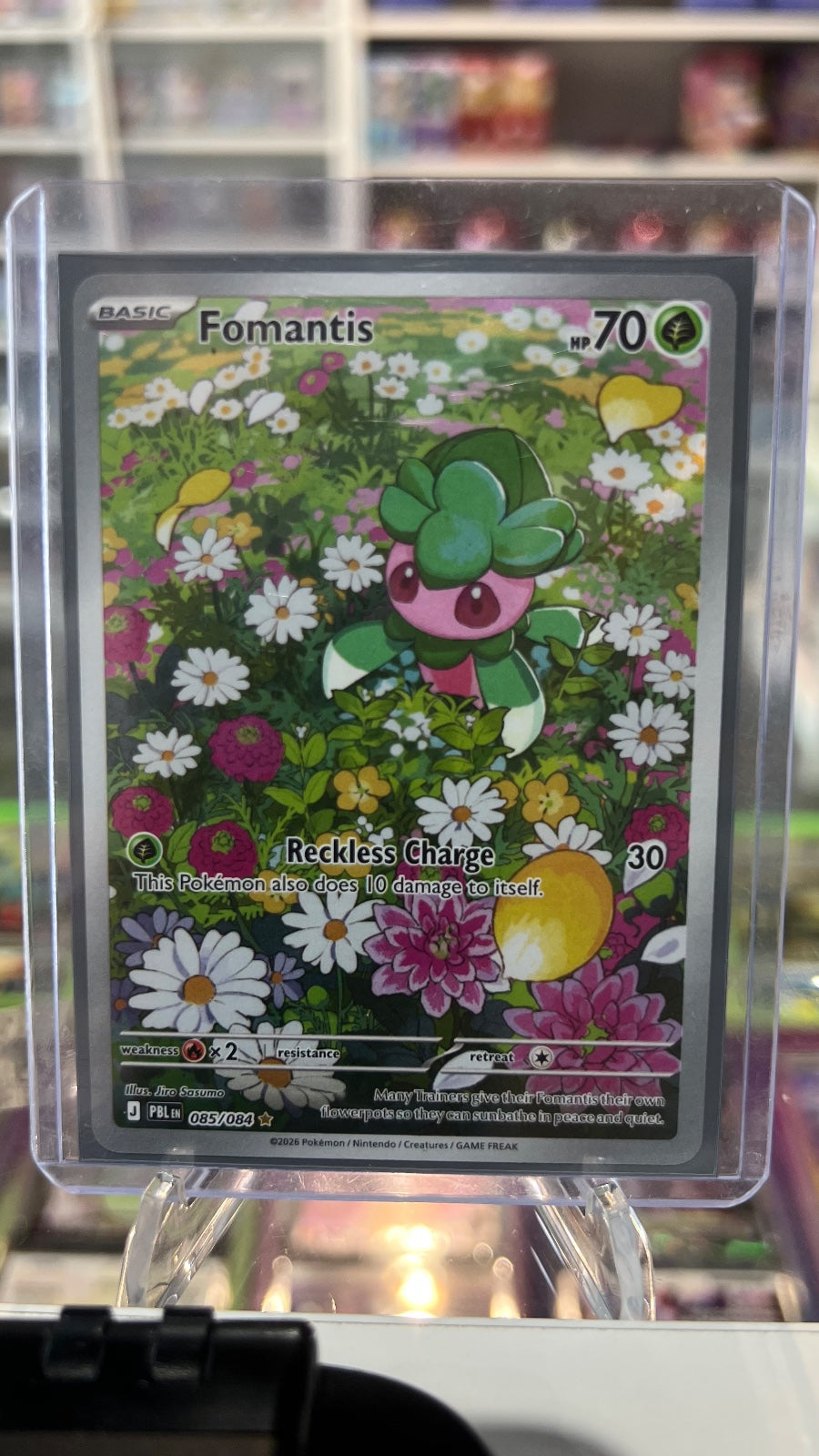 Fomantis - Holo Illustration Rare ME05: Pitch Black 085/084 NM