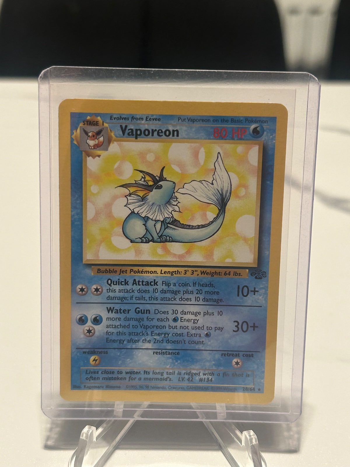 (LP) Vaporeon (28) Unlimited Rare Jungle 28/64