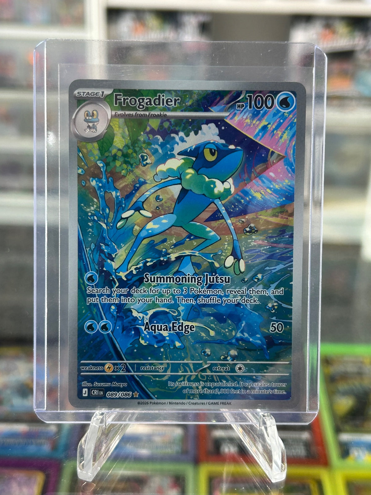 Frogadier - Holo Illustration Rare ME04: Chaos Rising 089/086 NM