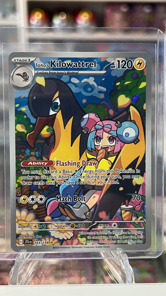 Iono's Kilowattrel - Holo Illustration Rare SV09: Journey Together 163/159 NM