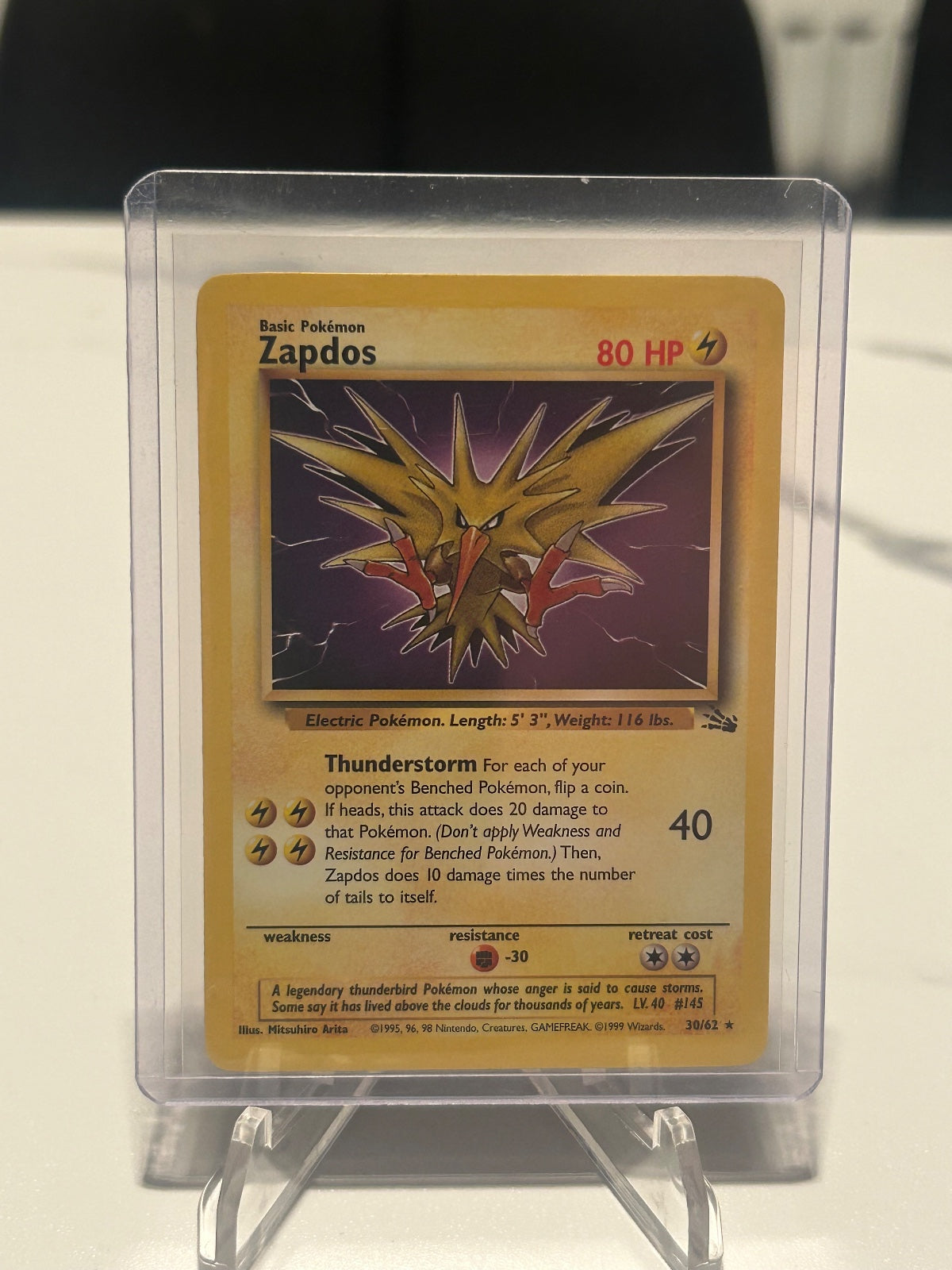 (LP) Zapdos (30) Unlimited Rare Fossil 30/62 
