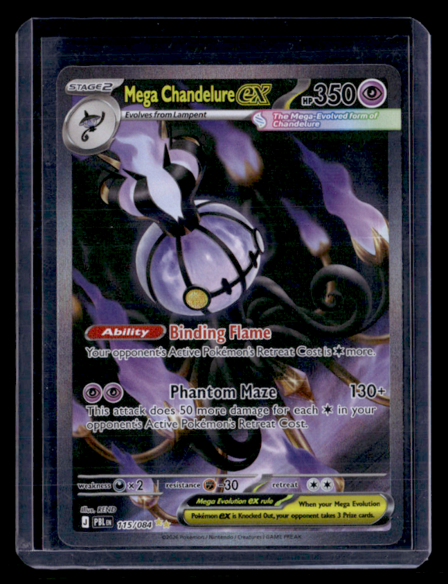 Mega Chandelure ex Holo Special Illustration Rare ME05: Pitch Black 115/084 NM