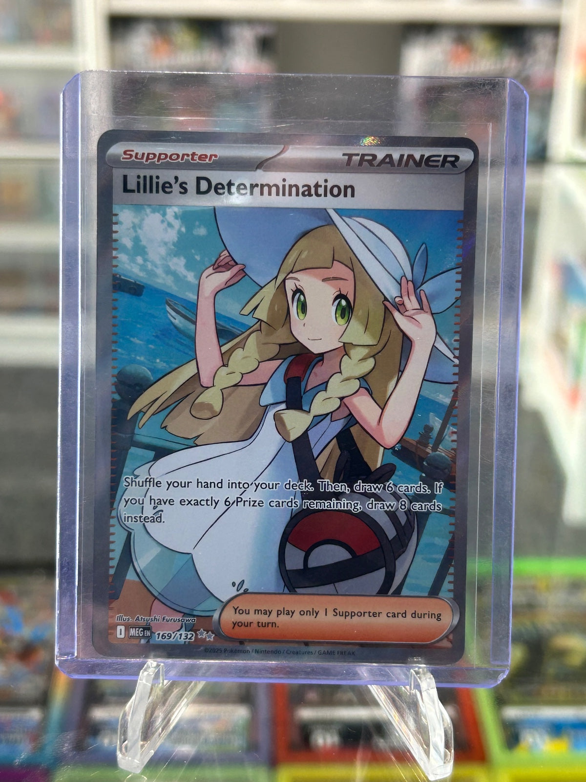Lillie's Determination Holo Ultra Rare ME01: Mega Evolution 169/132 NM
