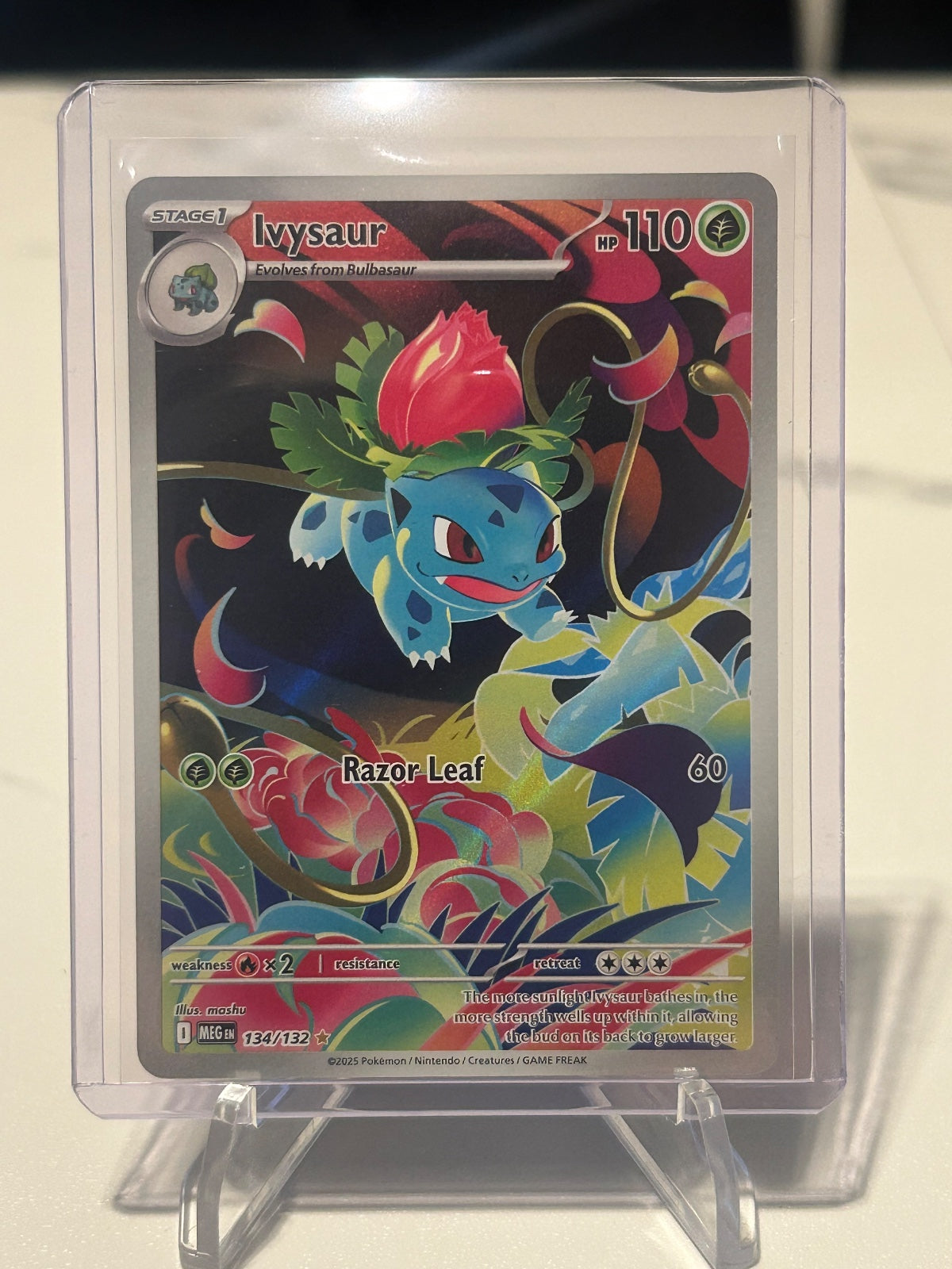 Ivysaur Holo Illustration Rare ME01: Mega Evolution 134/132 NM