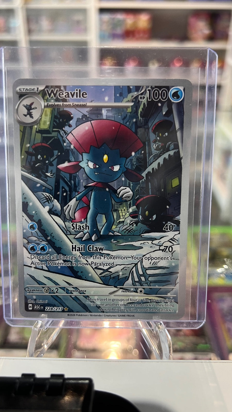 Weavile - Holo Illustration Rare ME: Ascended Heroes 228/217 NM