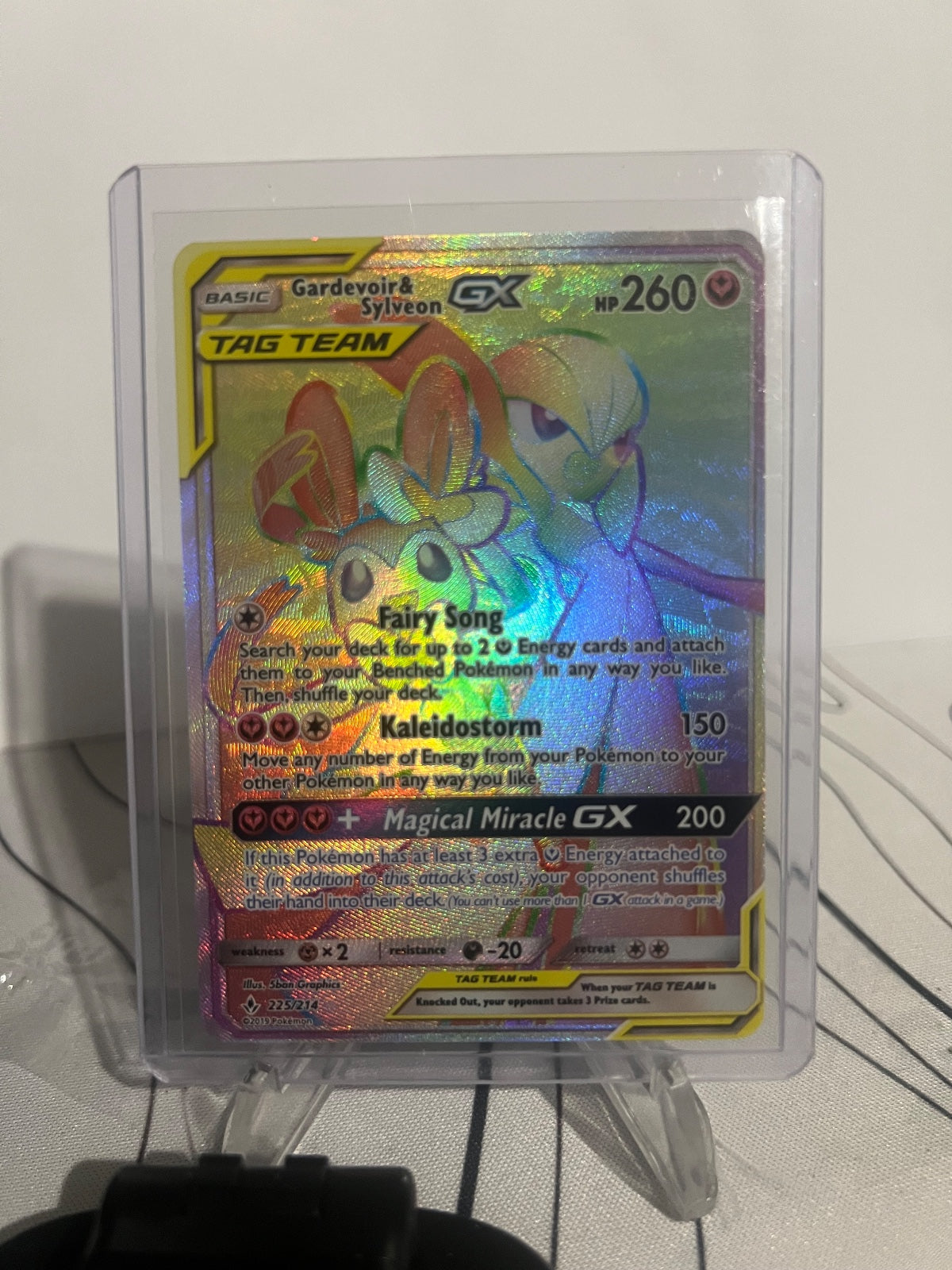 Gardevoir & Sylveon GX (Secret) Holo Secret Rare SM - Unbroken Bonds 225/214 NM