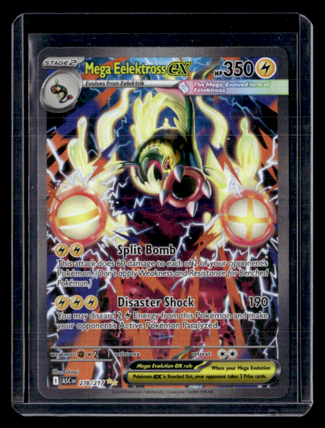 Mega Eelektross ex Holo Special Illustration Rare ME Ascended Heroes 278/217 NM