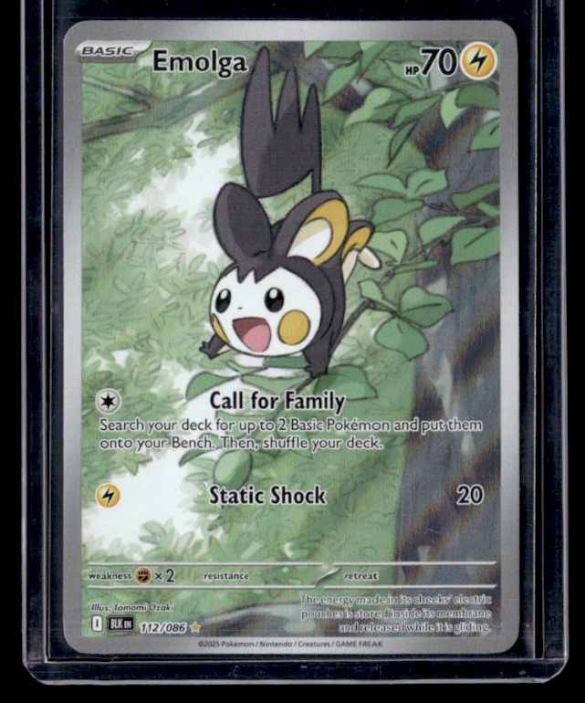 Emolga Holo Illustration Rare SV Black Bolt 112/086 NM