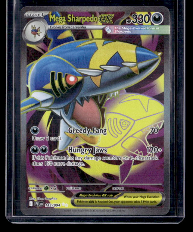 Mega Sharpedo ex Holo Ultra Rare ME02: Phantasmal Flames 113/094 NM