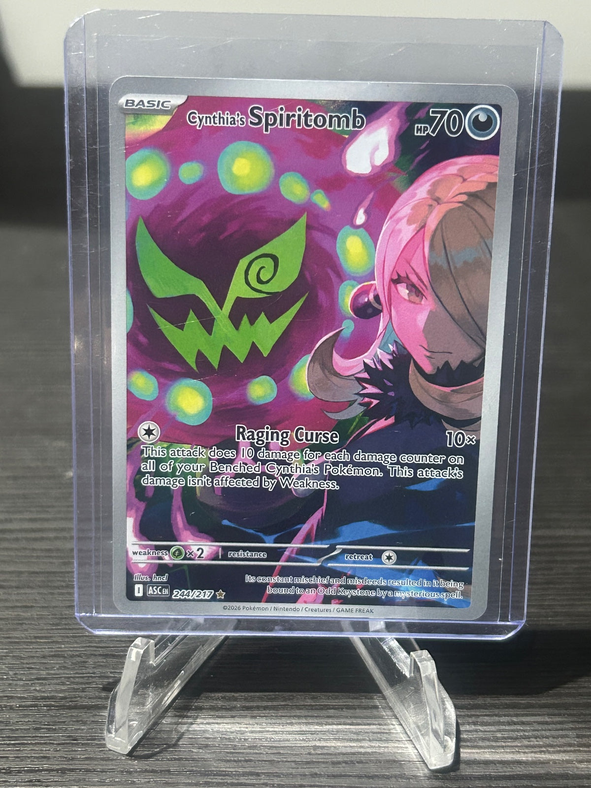 Cynthia's Spiritomb Holo Illustration Rare ME: Ascended Heroes 244/217 NM