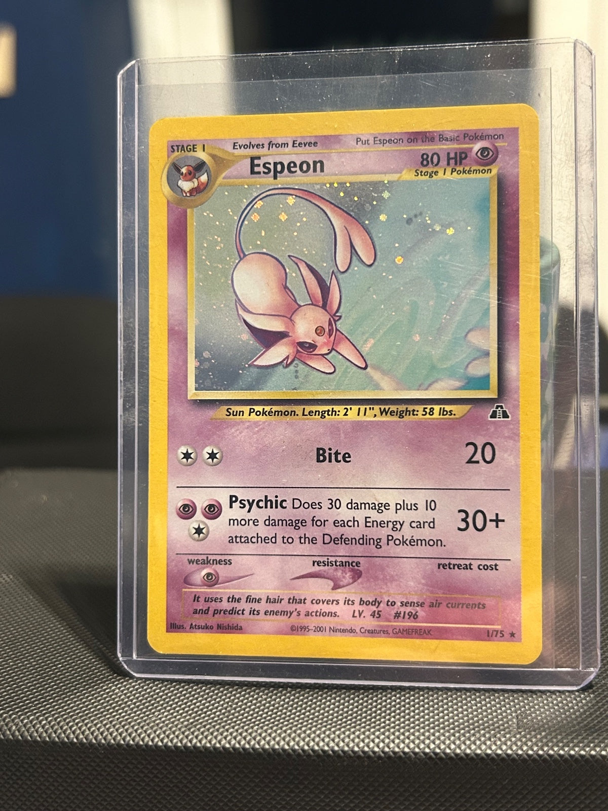 Espeon (1) Unlimited Holo Holo Rare Neo Discovery 01/75 NM