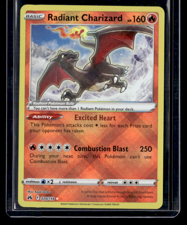 Radiant Charizard Holo Radiant Rare SWSH Crown Zenith 020/159 NM