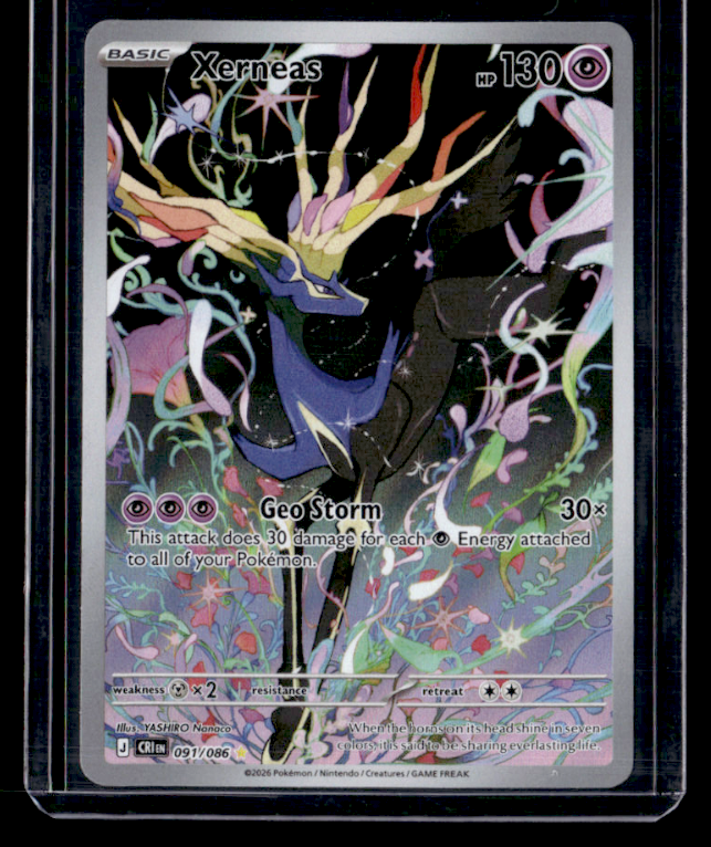 Xerneas Holo Illustration Rare ME04 Chaos Rising 091/086 NM