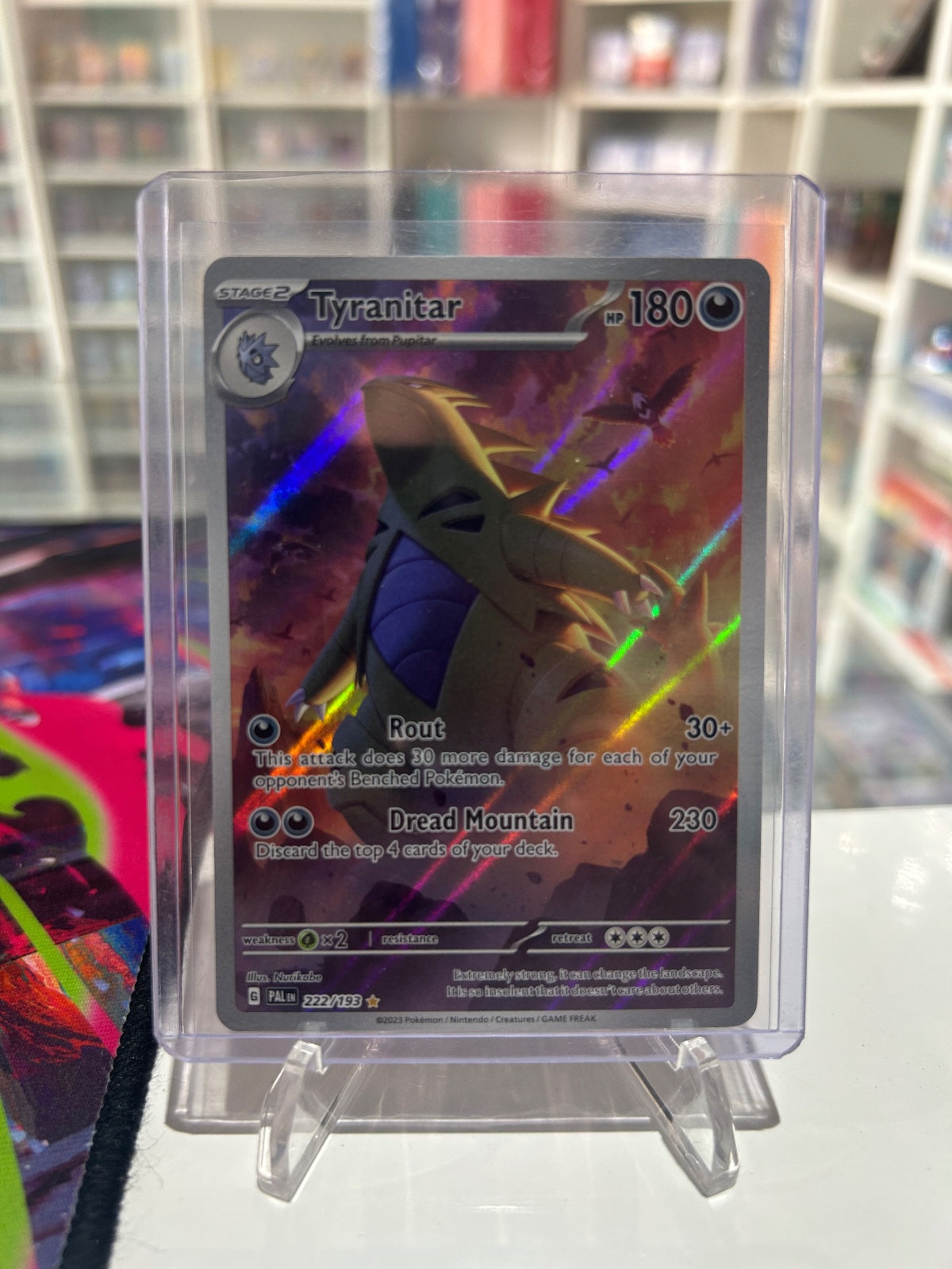 Tyranitar - Holo Illustration Rare SV02: Paldea Evolved 222/193 NM