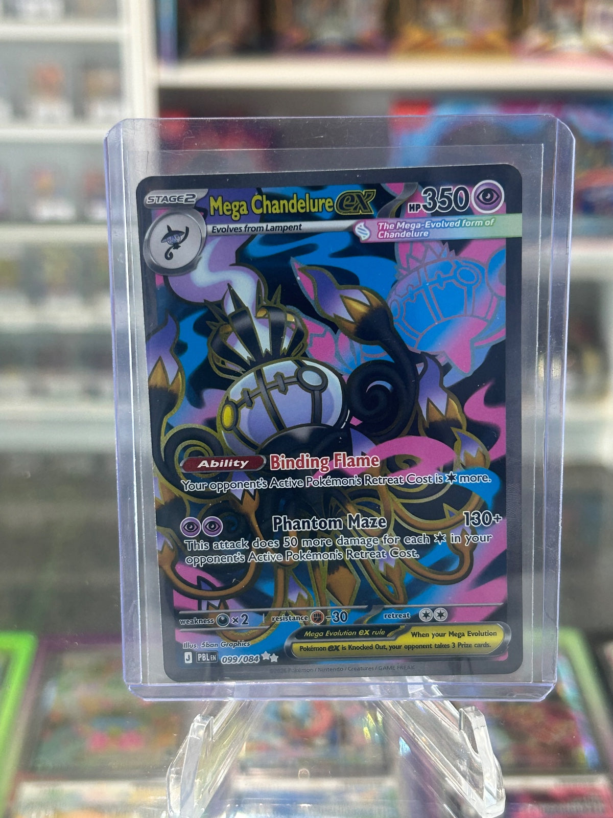 Mega Chandelure ex Holo Ultra Rare ME05: Pitch Black 099/084 NM